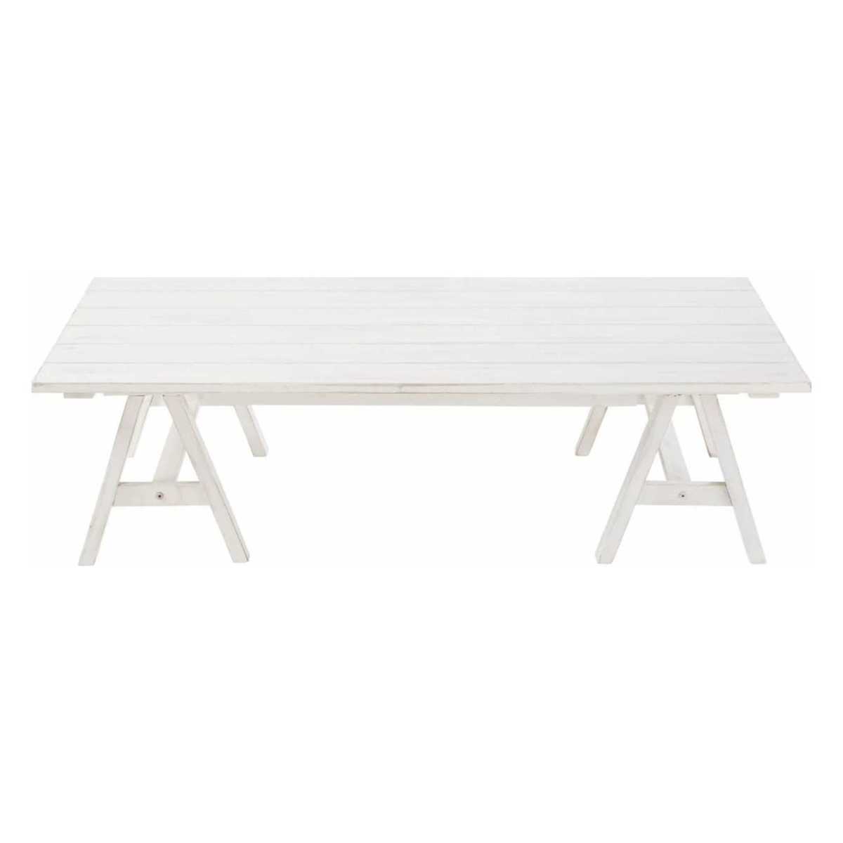 White Solid Acacia Garden Coffee Table Lisboa – image 2