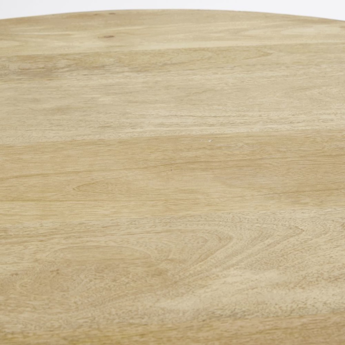 Round Black Metal and Solid Mango Wood Coffee Table Juana – image 3