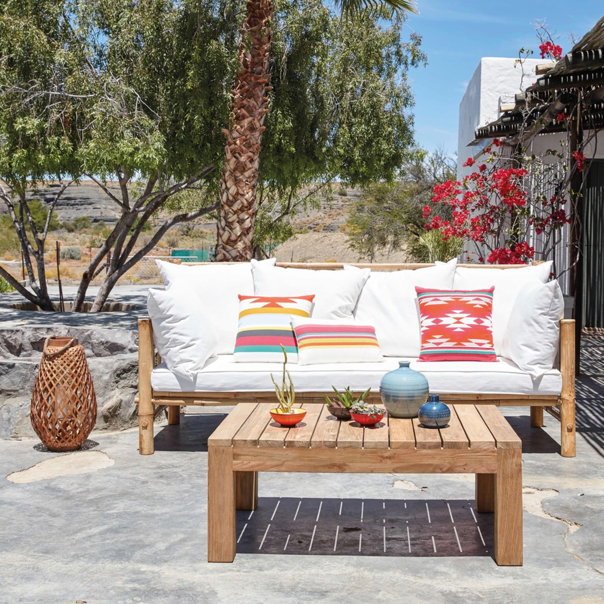 Teak garden coffee table W 102cm Cadaques – image 14