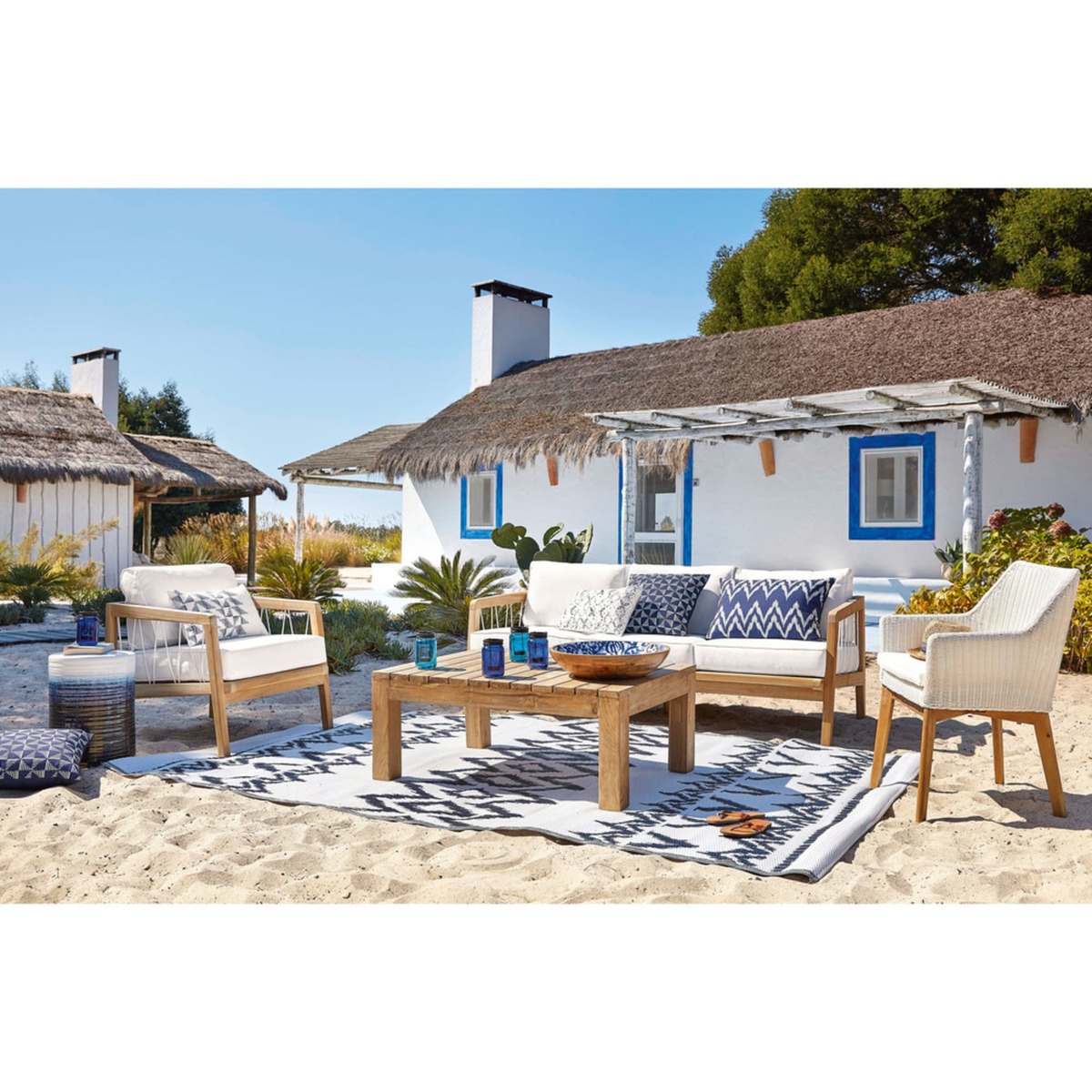 Teak garden coffee table W 102cm Cadaques – image 15