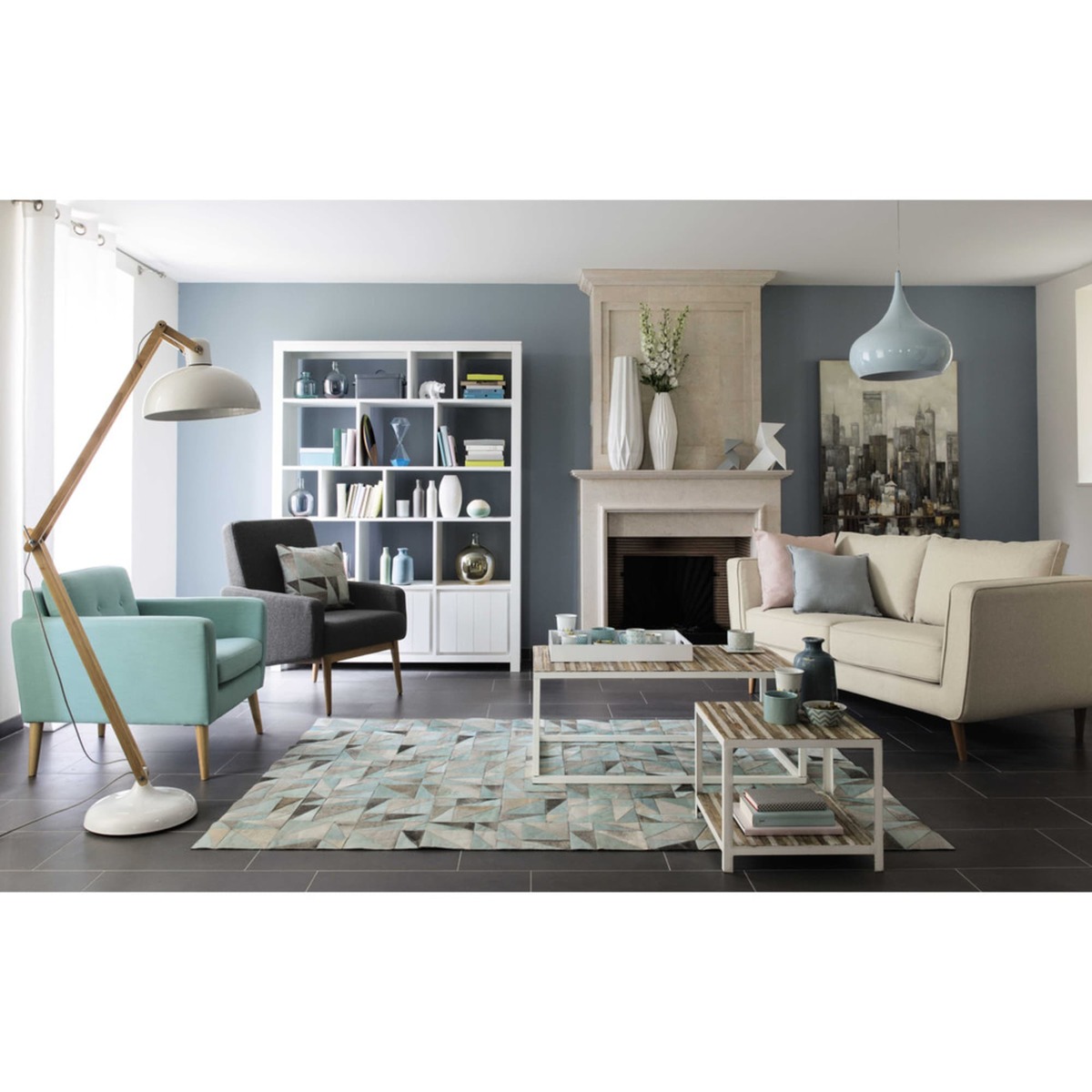 Metal coffee table in white Mistral – image 5