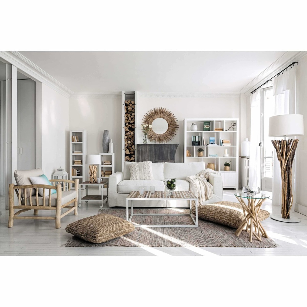 Metal coffee table in white Mistral – image 6