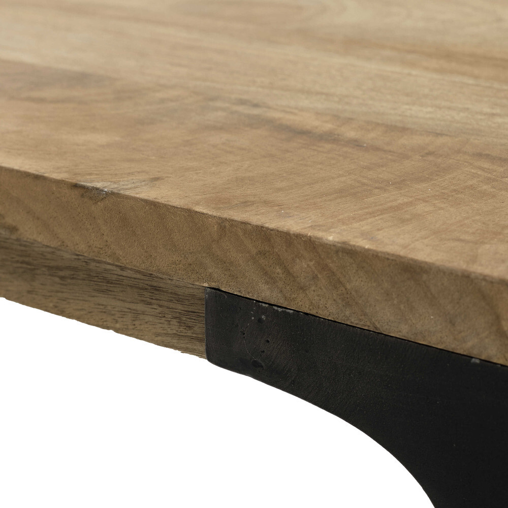 Pale Mango Wood and Metal Coffee Table – image 3