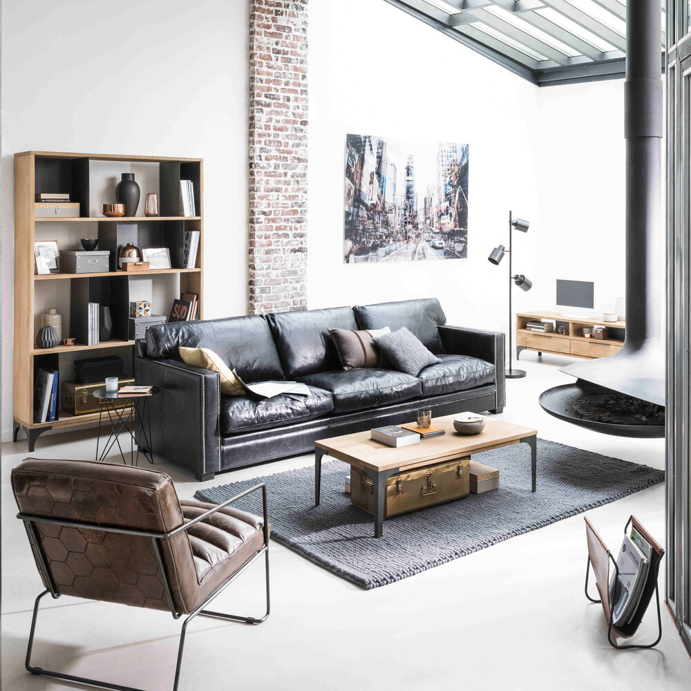 Pale Mango Wood and Metal Coffee Table – image 7
