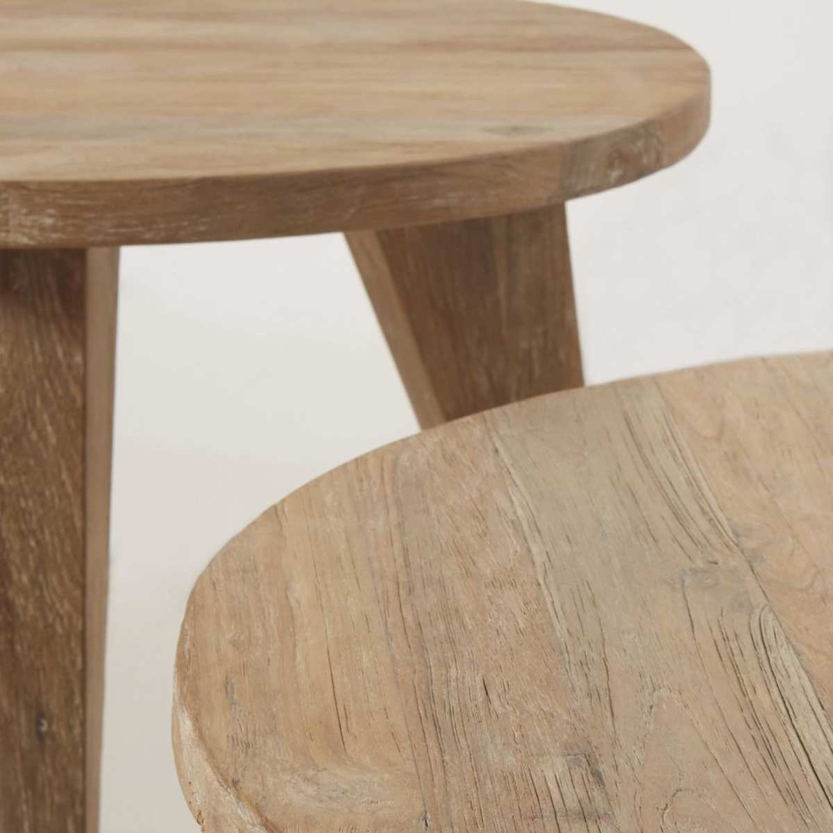 Round Elm Nesting Tables Nikos – image 2