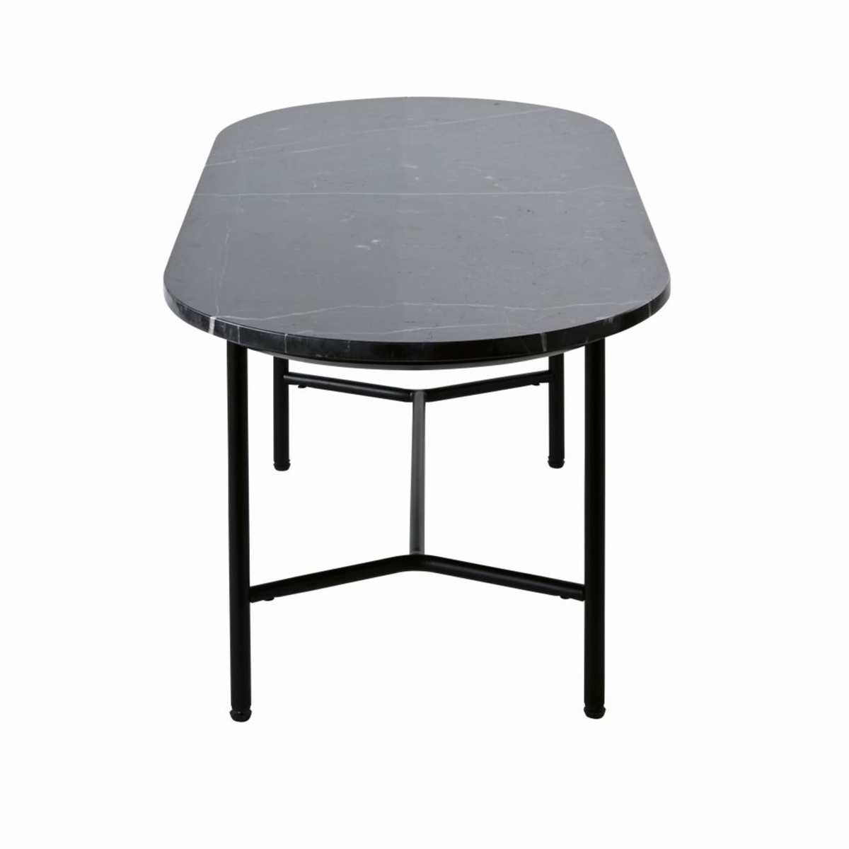 Oval Black Marble Coffee Table Sloane – image 2