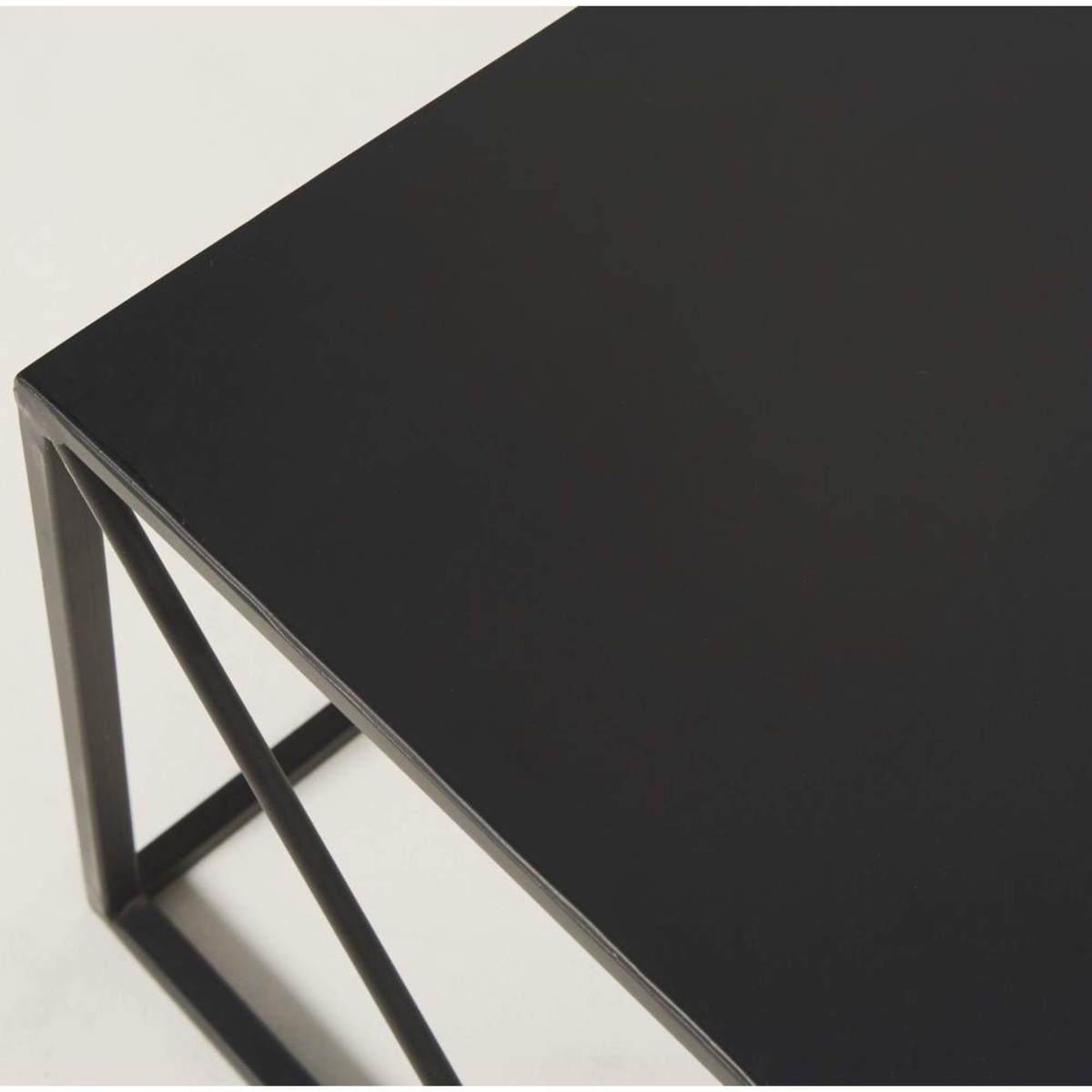 Square Black Metal Coffee Table Edwin – image 4