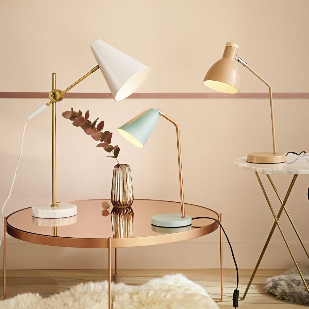 Copper-Plated Metal Mirror Round Coffee Table – image 5