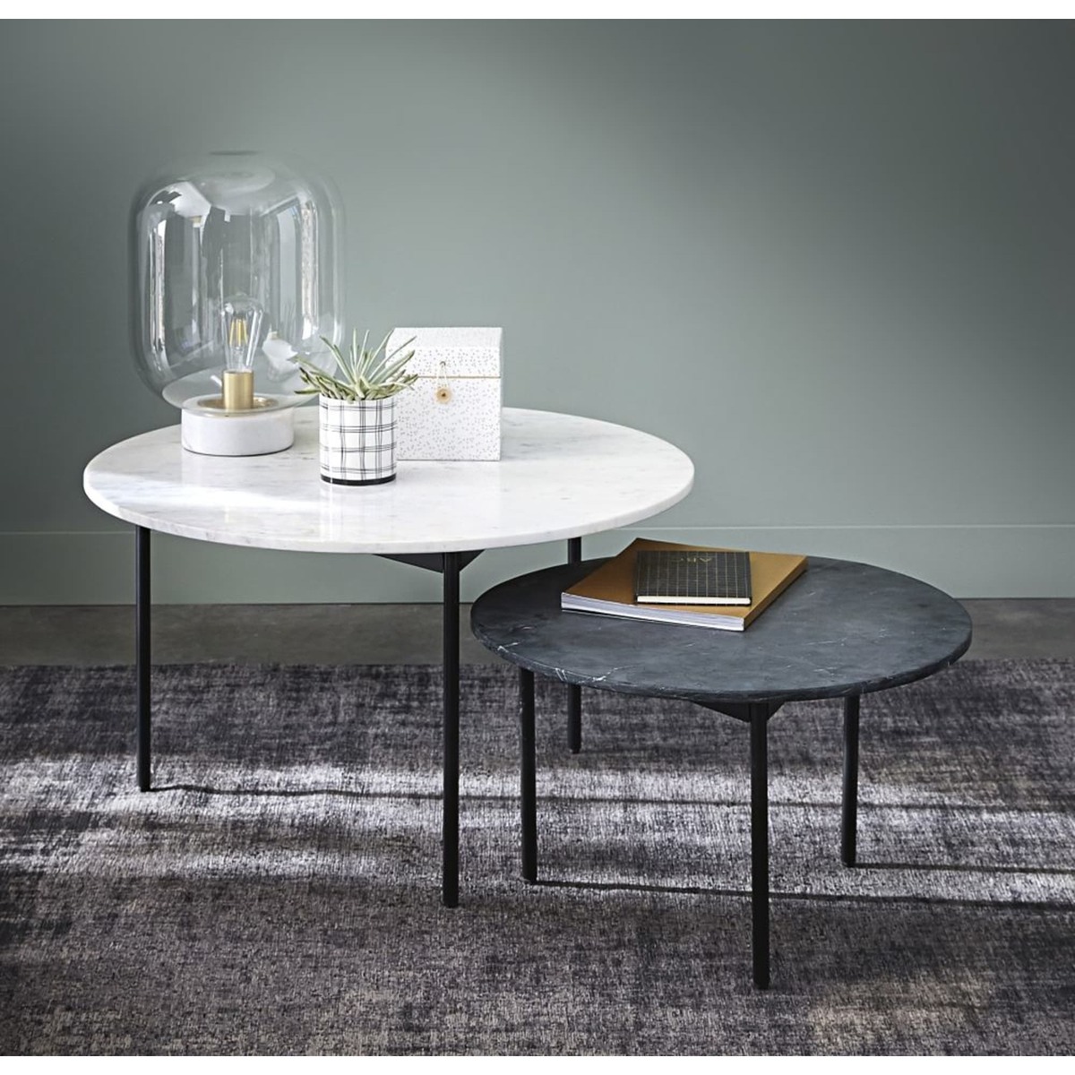 Marble and Metal Nesting Tables Endor – image 5