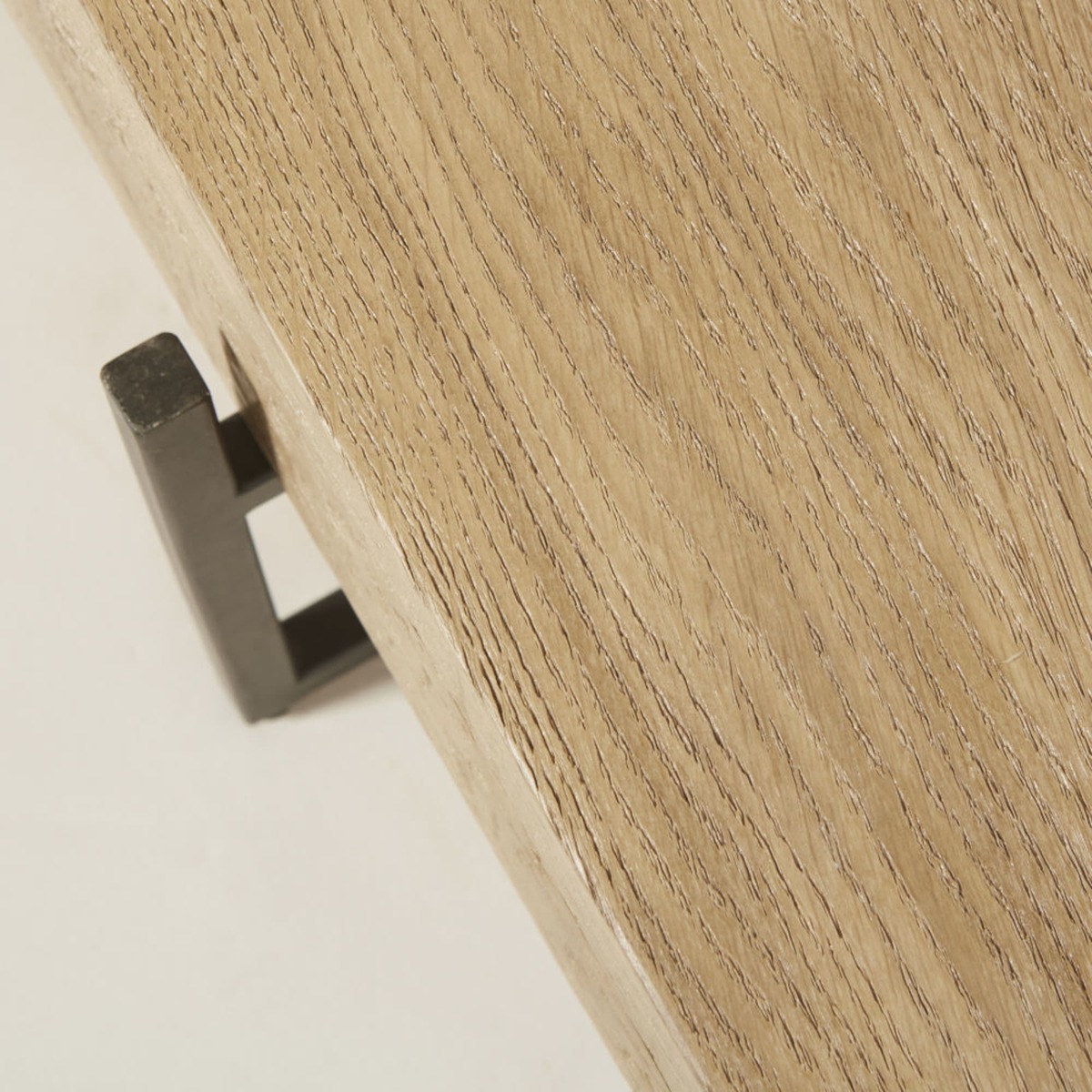 Black Metal and Solid Oak Coffee Table Magnus – image 5