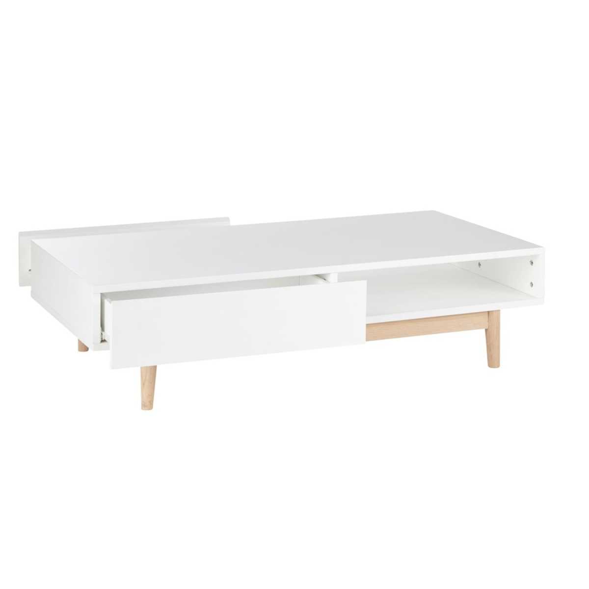 White 2-Drawer Scandinavian-Style Coffee Table Artic – image 3