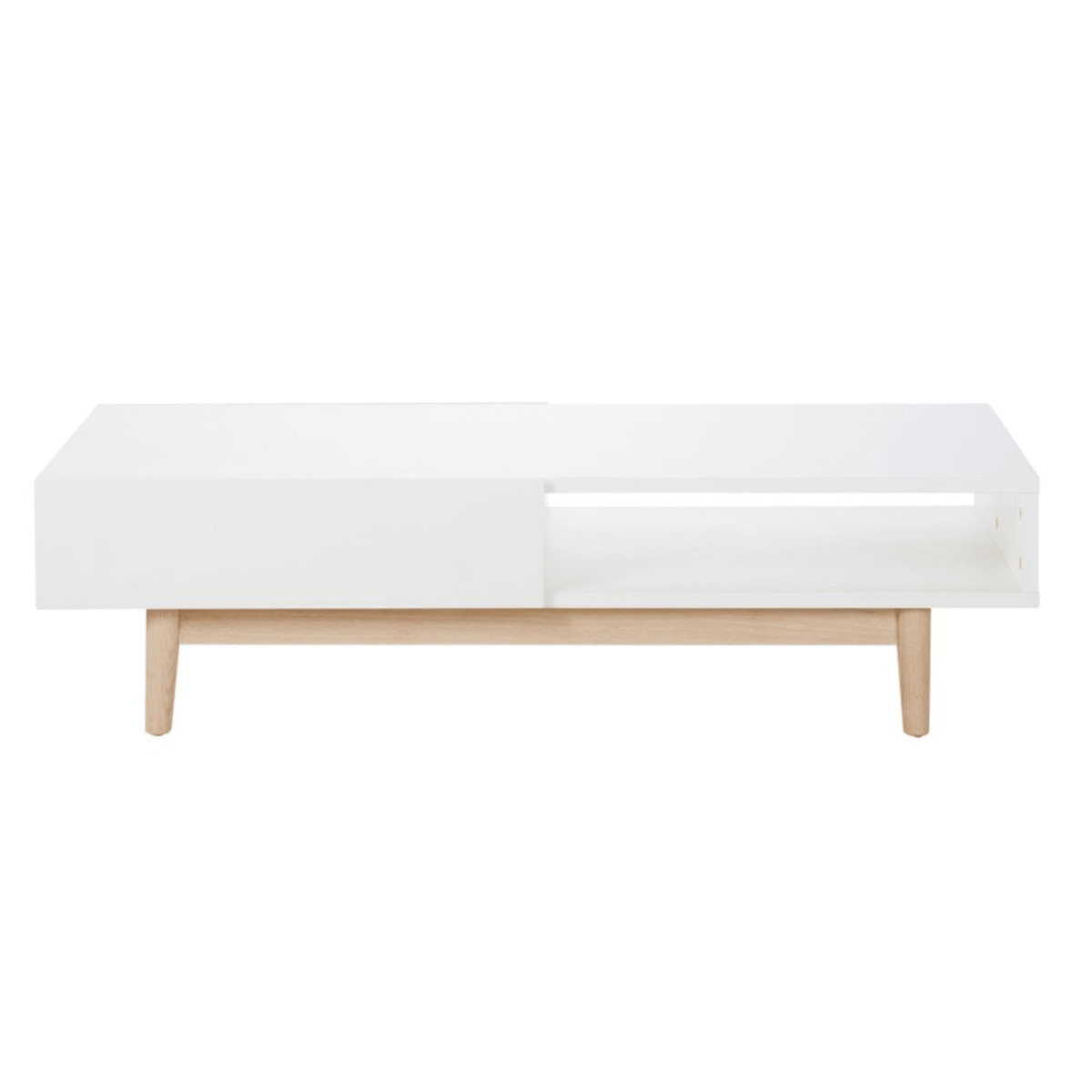 White 2-Drawer Scandinavian-Style Coffee Table Artic – image 5
