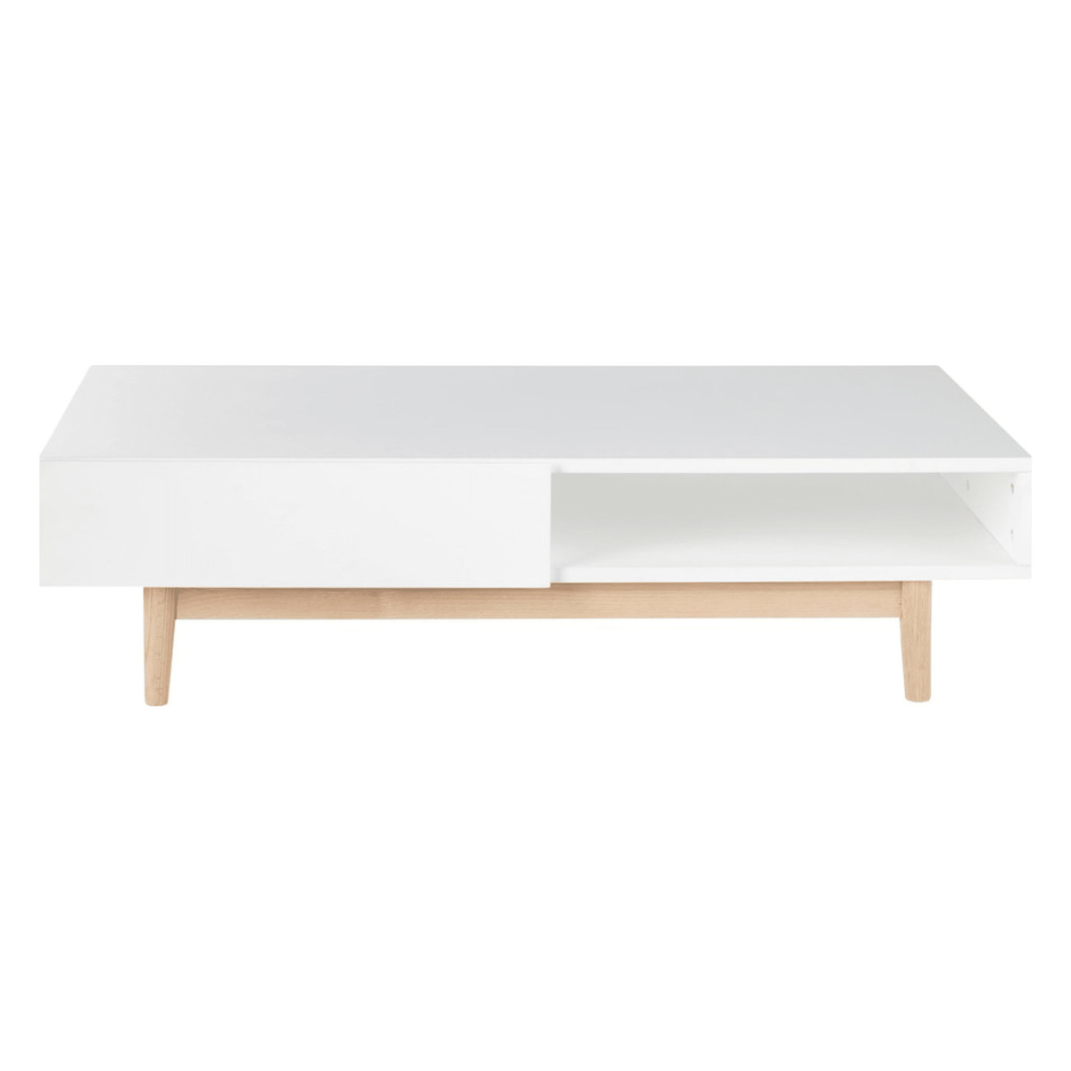 White 2-Drawer Scandinavian-Style Coffee Table Artic – image 2