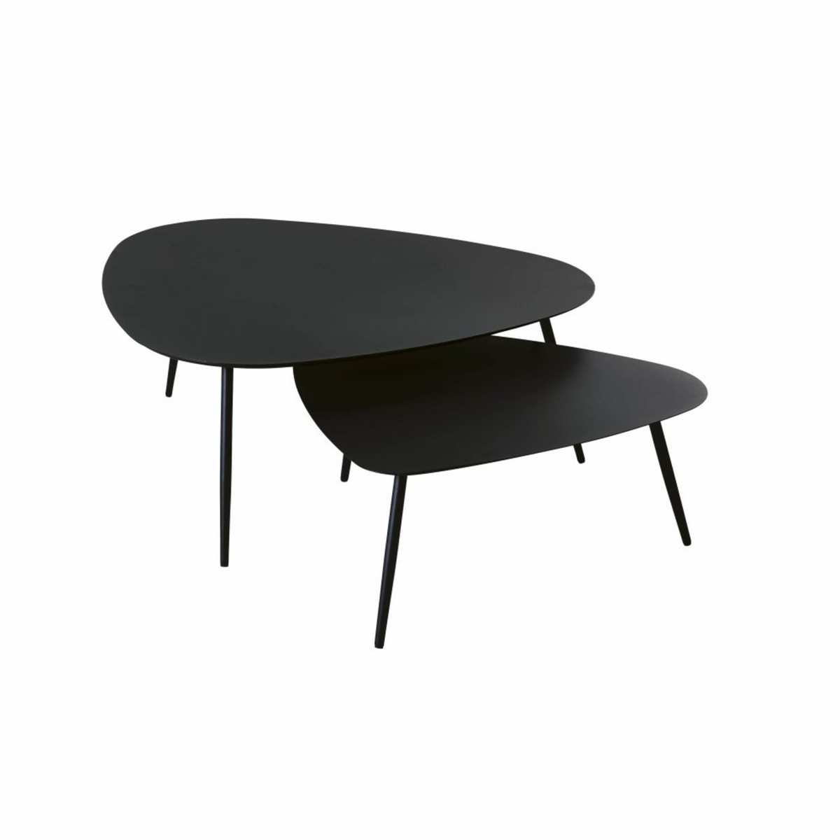 Matte Black Metal Garden Nesting Tables Humpa – image 2