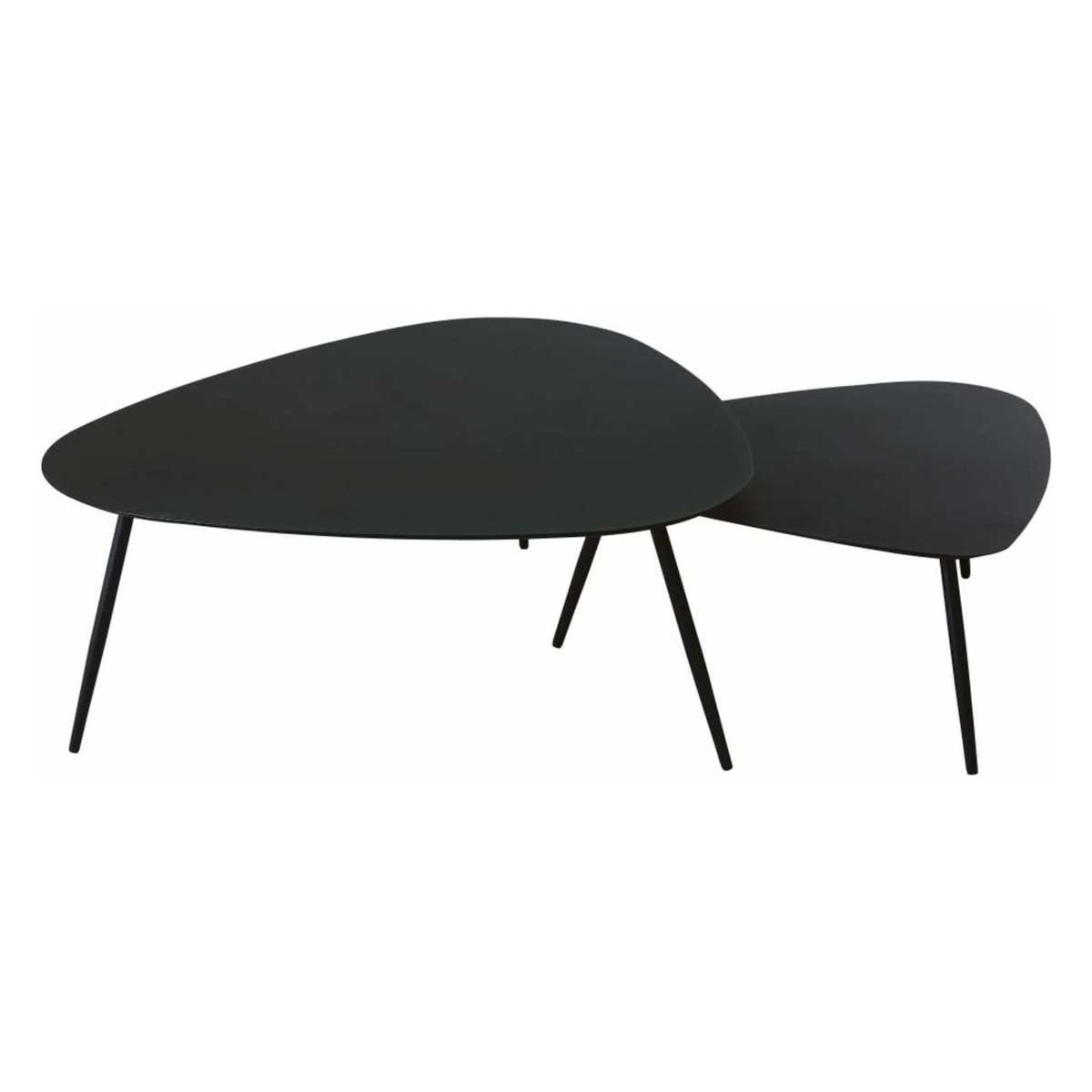 Matte Black Metal Garden Nesting Tables Humpa – image 1