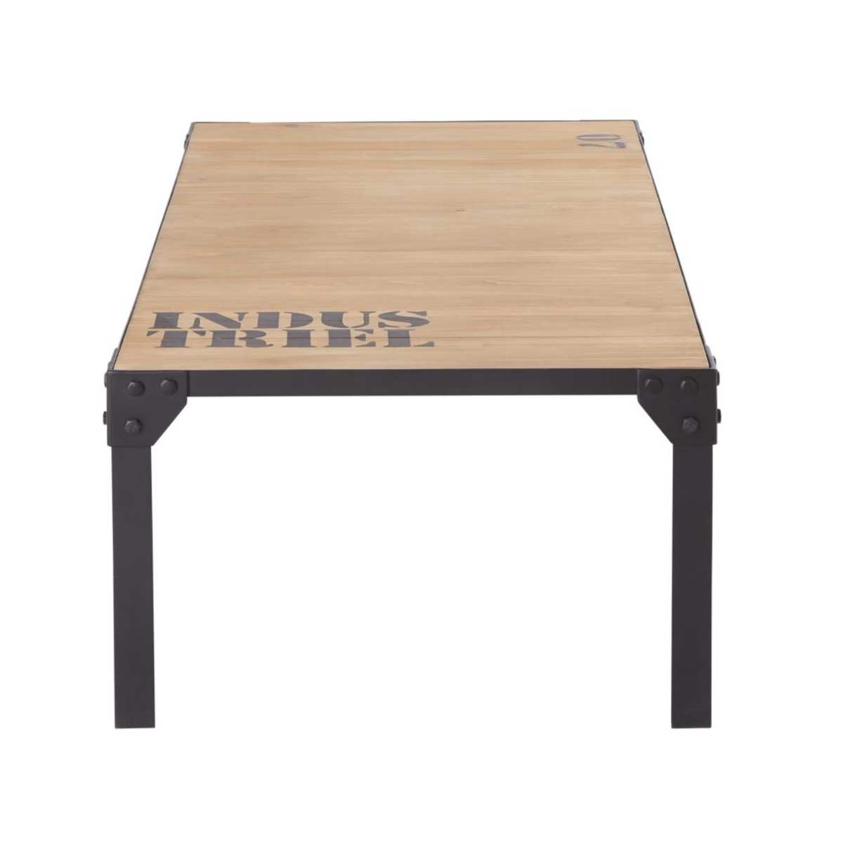 Black Metal and Solid Fir Coffee Table Docks – image 2