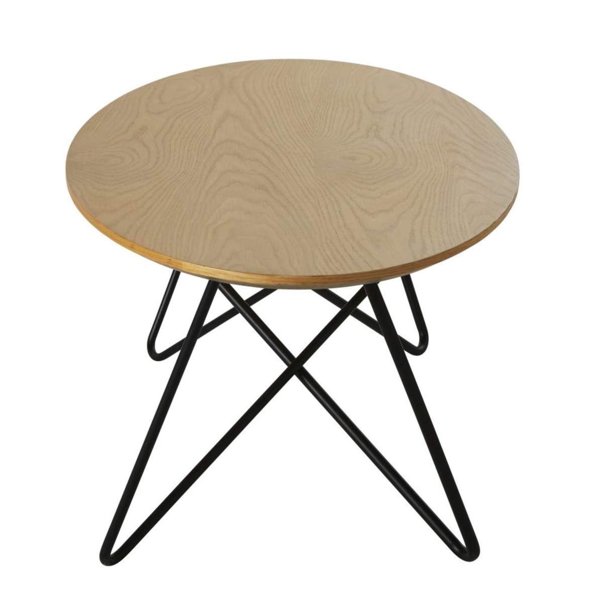 Oval Coffee Table with Black Metal Legs Mindelo – image 2