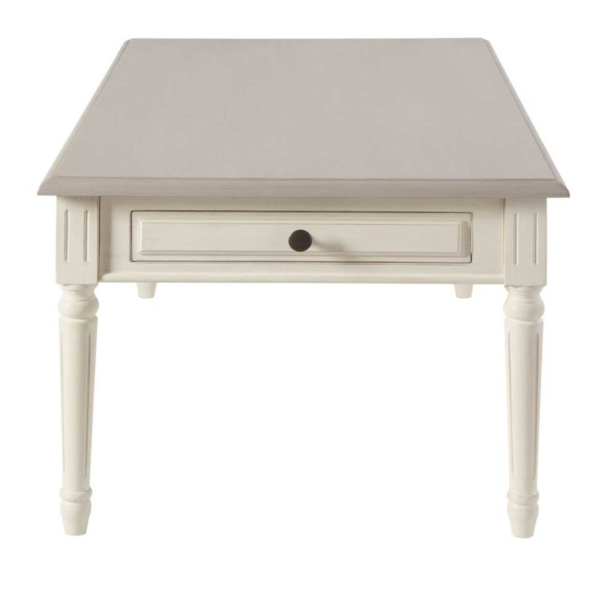 Ivory and Taupe 2-Drawer Coffee Table Camilla – image 3