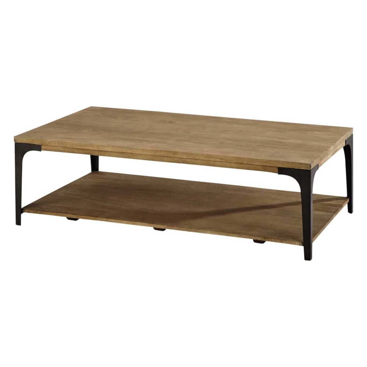Solid mango wood and metal coffee table Metropolis – image 1
