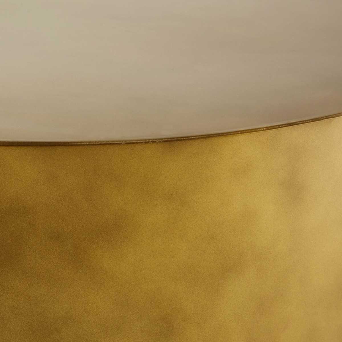 Brown and Gold Metal Round Coffee Table Moka – image 2