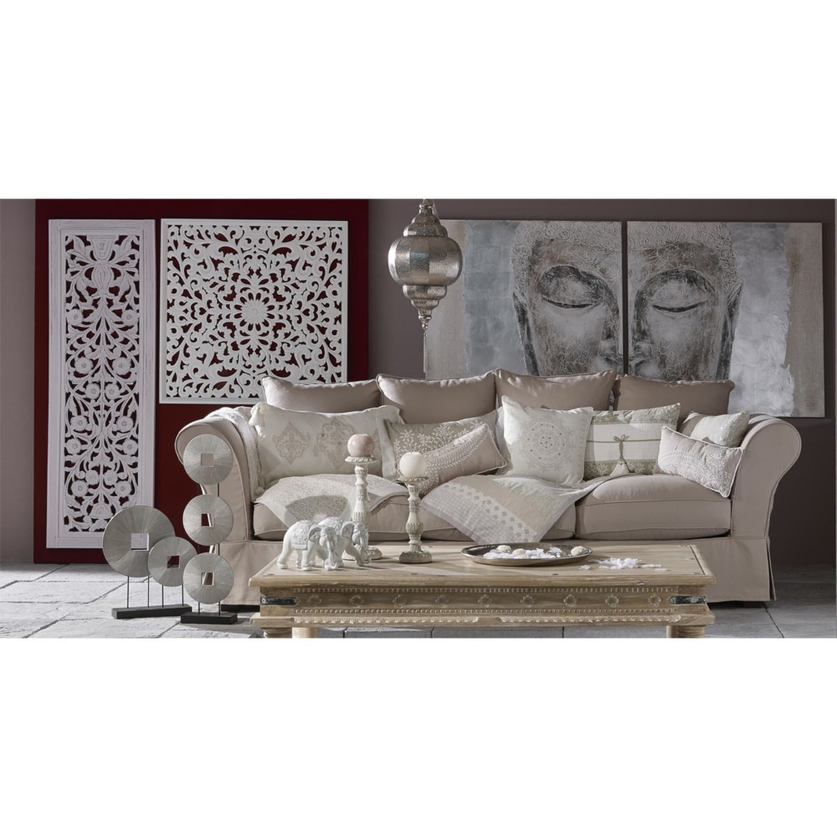 Solid mango wood Indian coffee table Gandhi – image 2