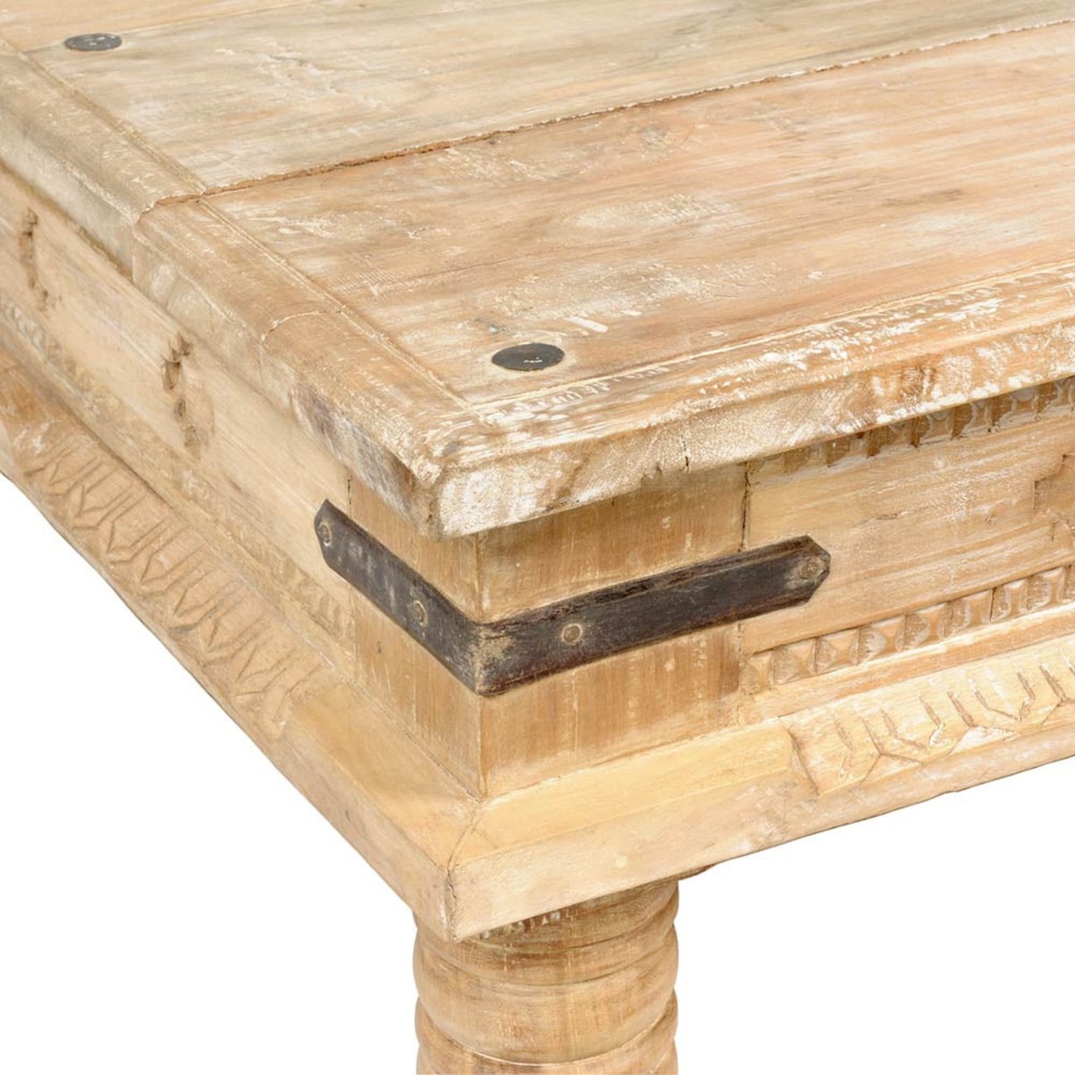 Solid mango wood Indian coffee table Gandhi – image 3