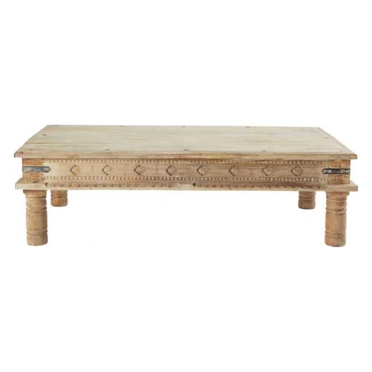 Solid mango wood Indian coffee table Gandhi – image 1