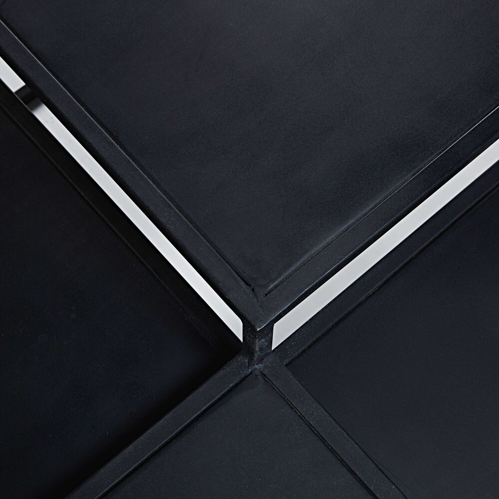 Black metal 4-top coffee table – image 3