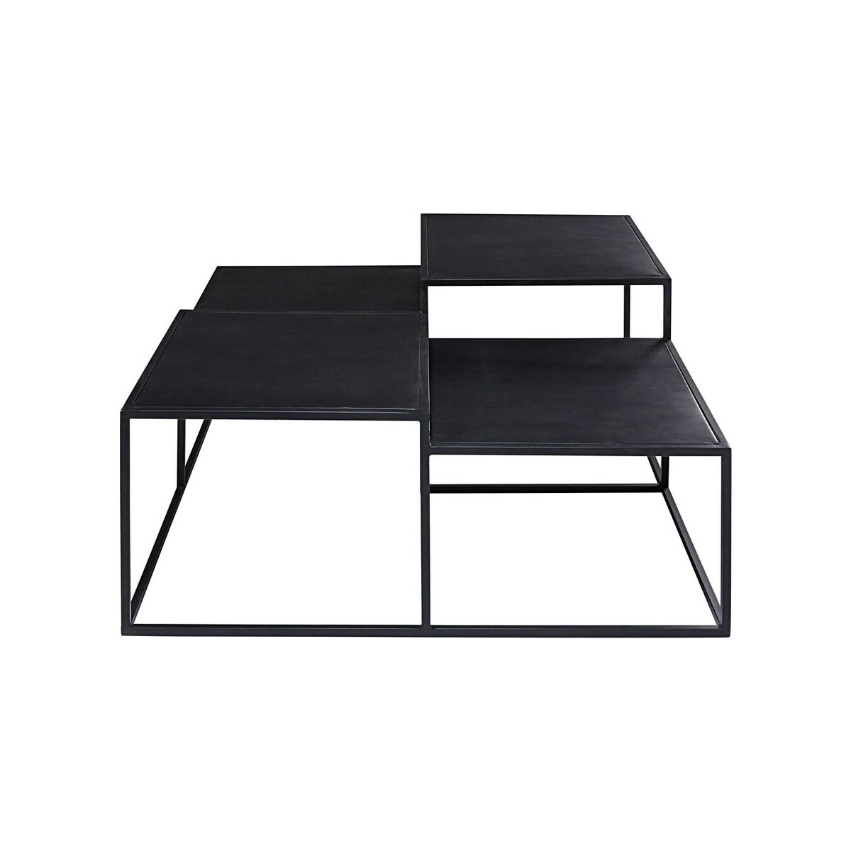 Black metal 4-top coffee table – image 2