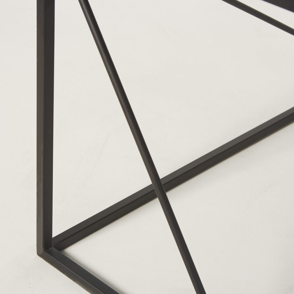 Square Black Metal Coffee Table – image 4