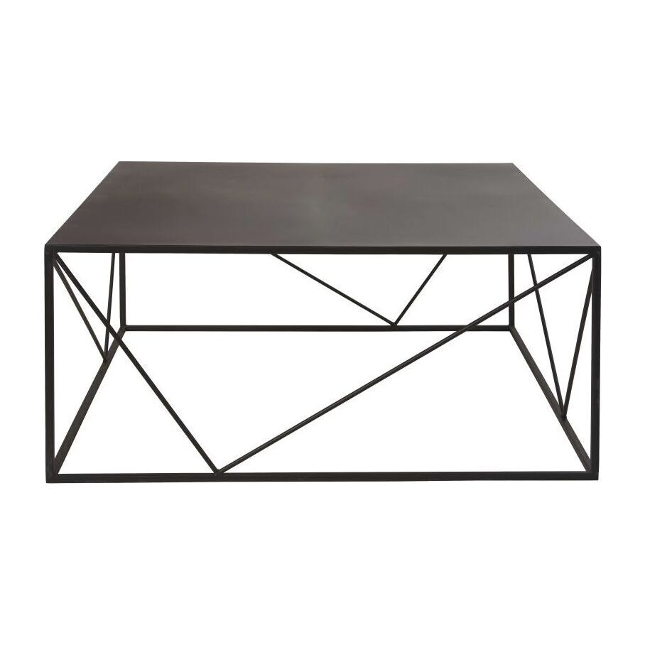 Square Black Metal Coffee Table – image 2