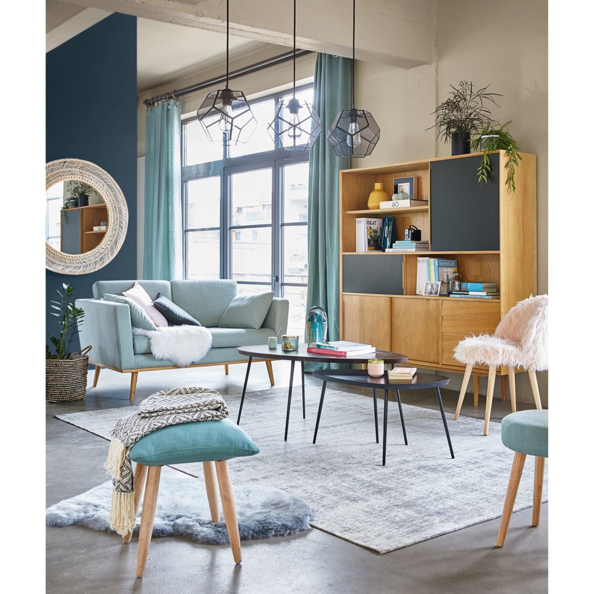 Nest of mango woodtables Amande – image 6