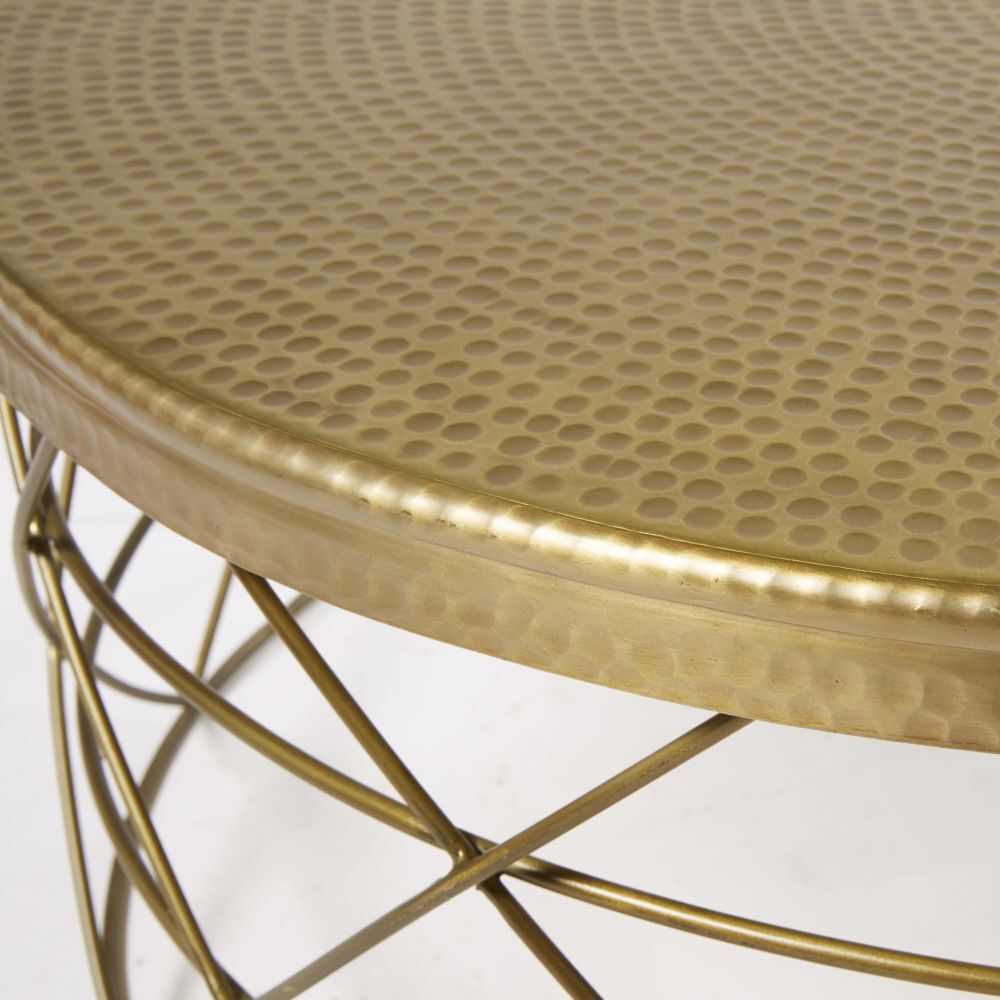 Gold Metal and Aluminium Coffee Table – image 2