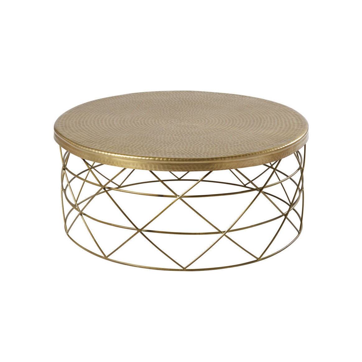 Gold Metal and Aluminium Coffee Table – image 1