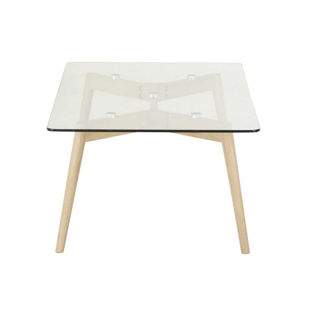 Glass and Oak Coffee Table Mirage – image 3