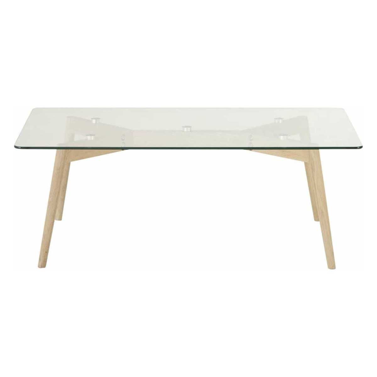 Glass and Oak Coffee Table Mirage – image 2