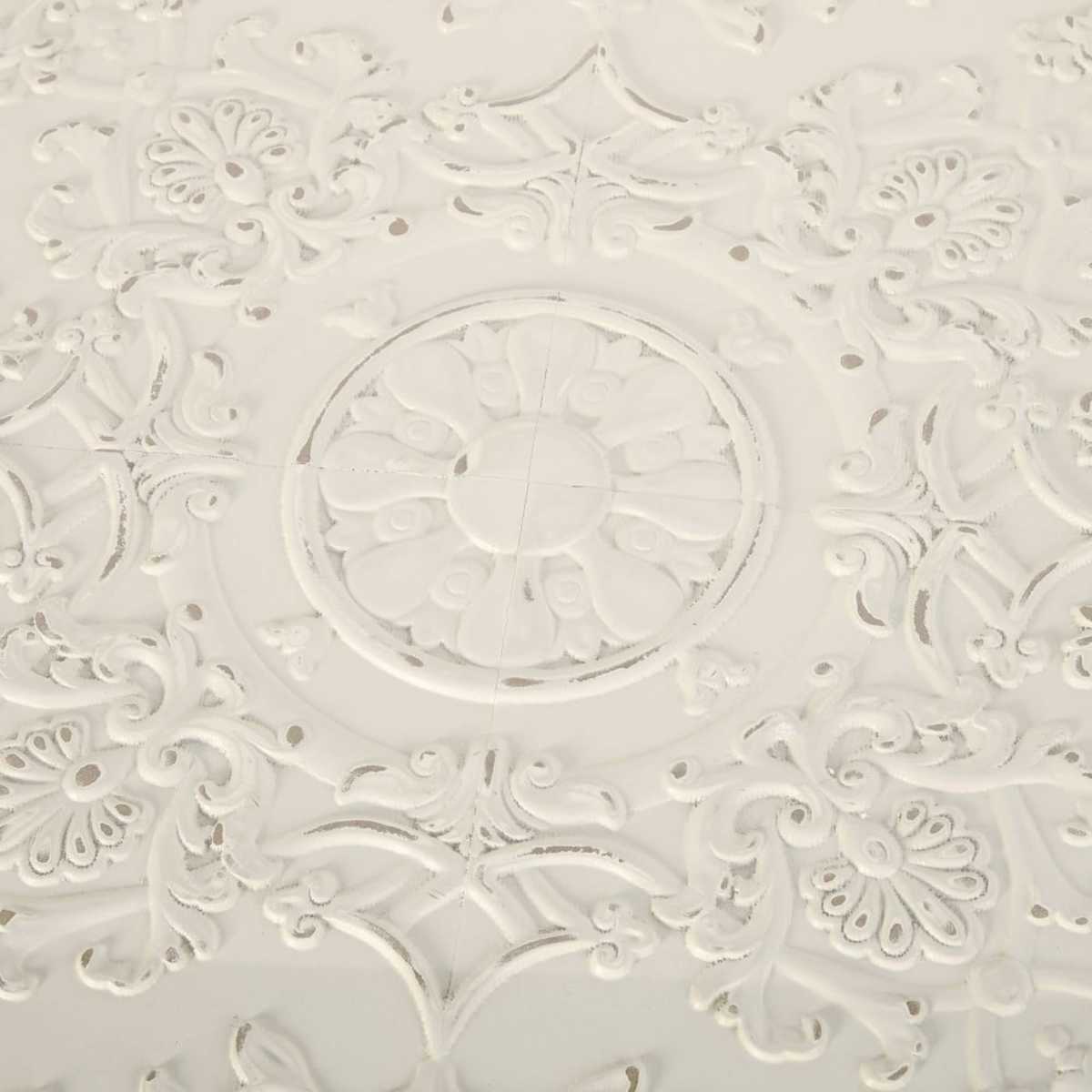 White Glass Nesting Tables with Engraved Designs Kayla – image 4