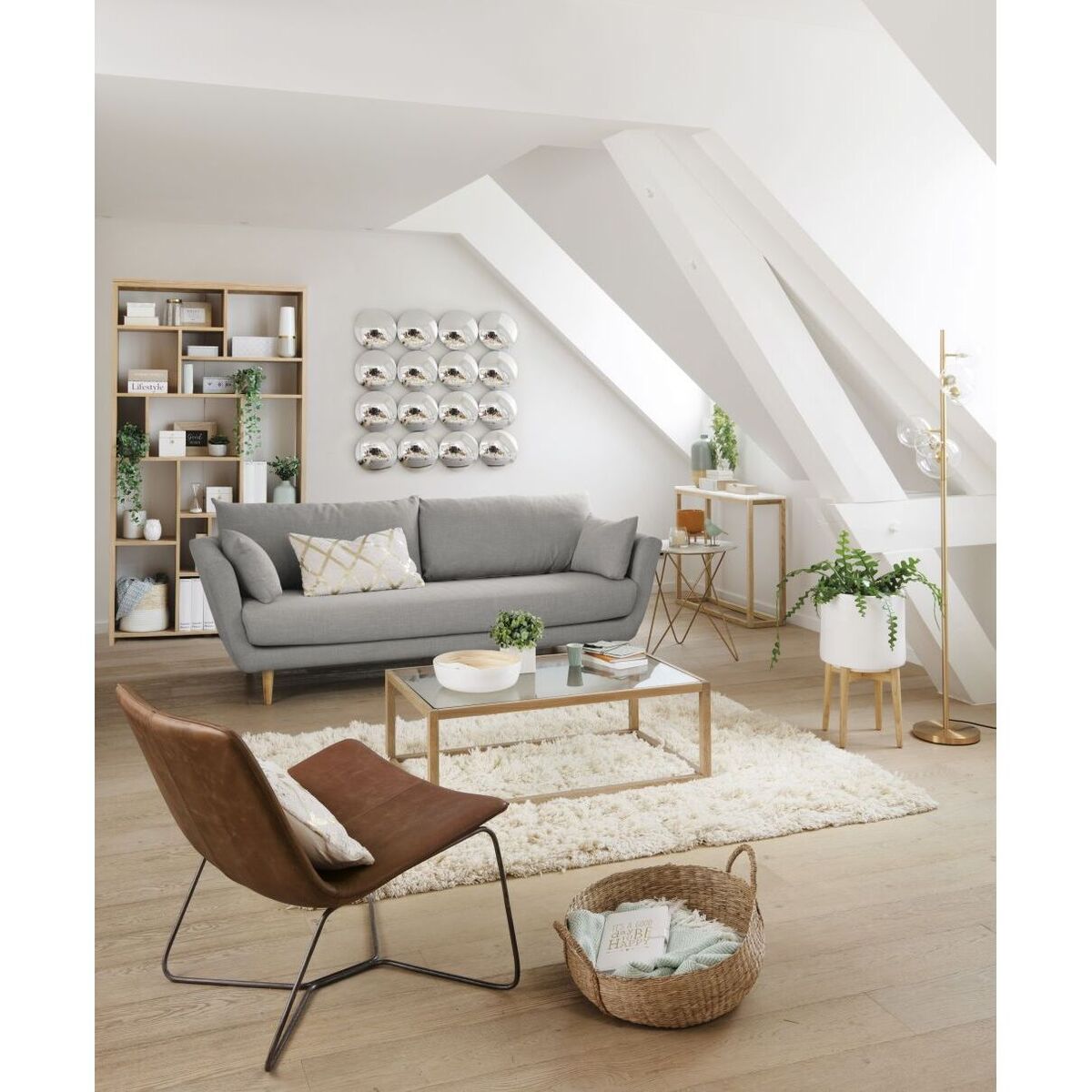 Glass and Solid Oak Coffee Table – image 6