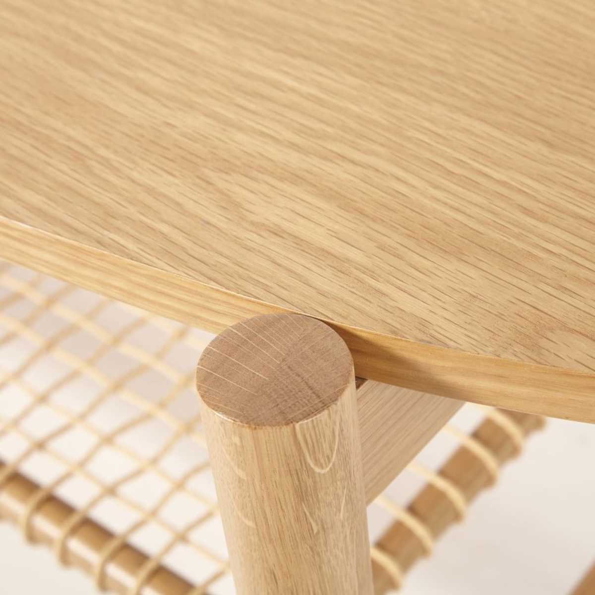 Woven Rope Oval Coffee Table with Two Surfaces Juno – image 3