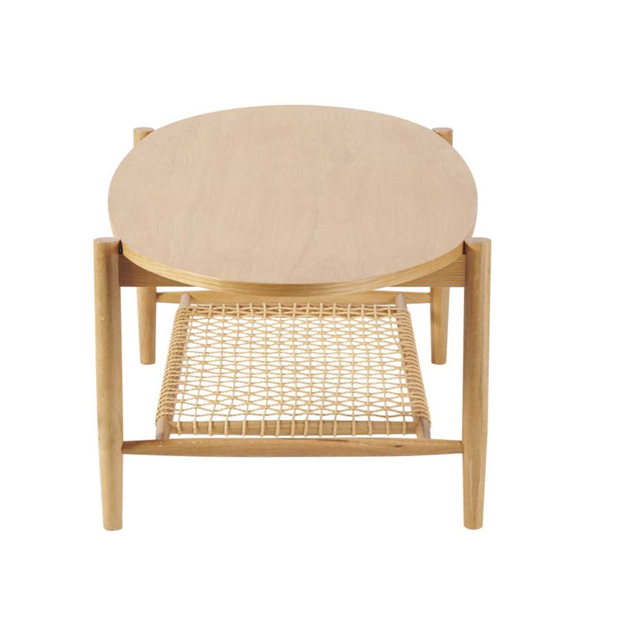Woven Rope Oval Coffee Table with Two Surfaces Juno – image 5