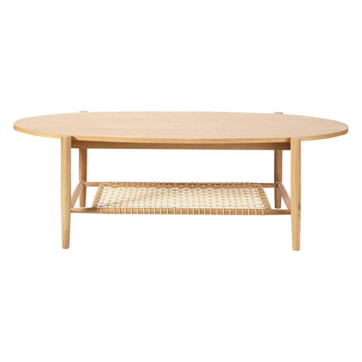 Woven Rope Oval Coffee Table with Two Surfaces Juno – image 2
