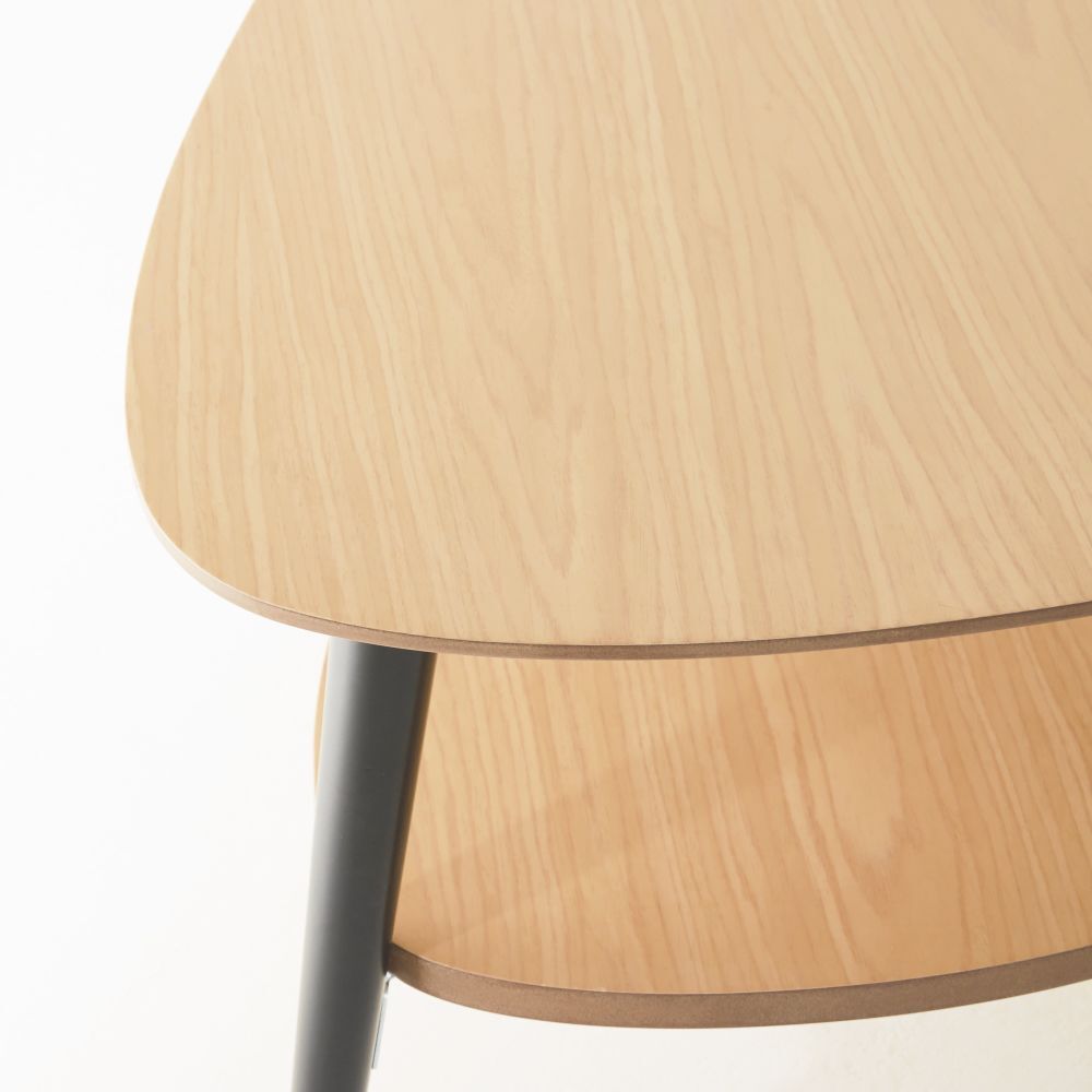 Ovoid coffee table with 2 levels – image 3