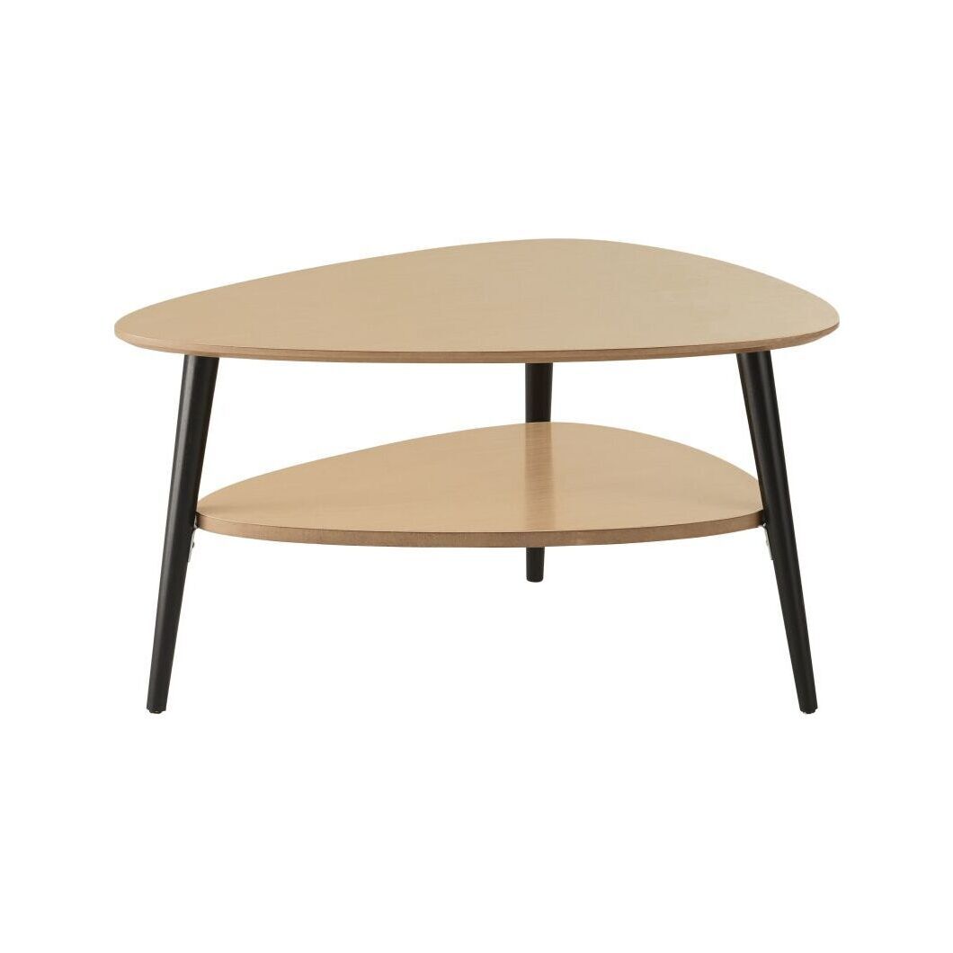Ovoid coffee table with 2 levels – image 1