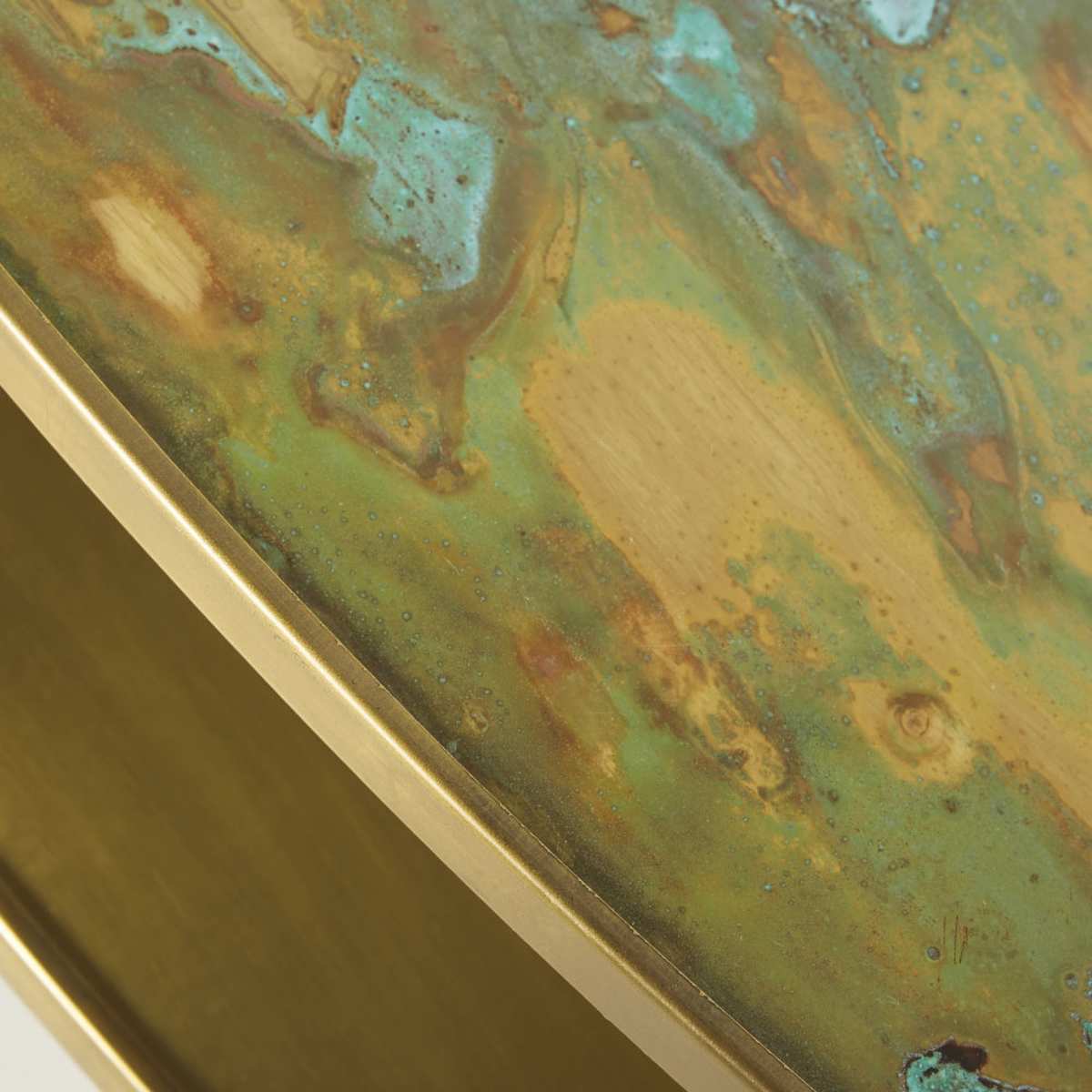 Oval Brass Coffee Table with Two Surfaces Zenith – image 3