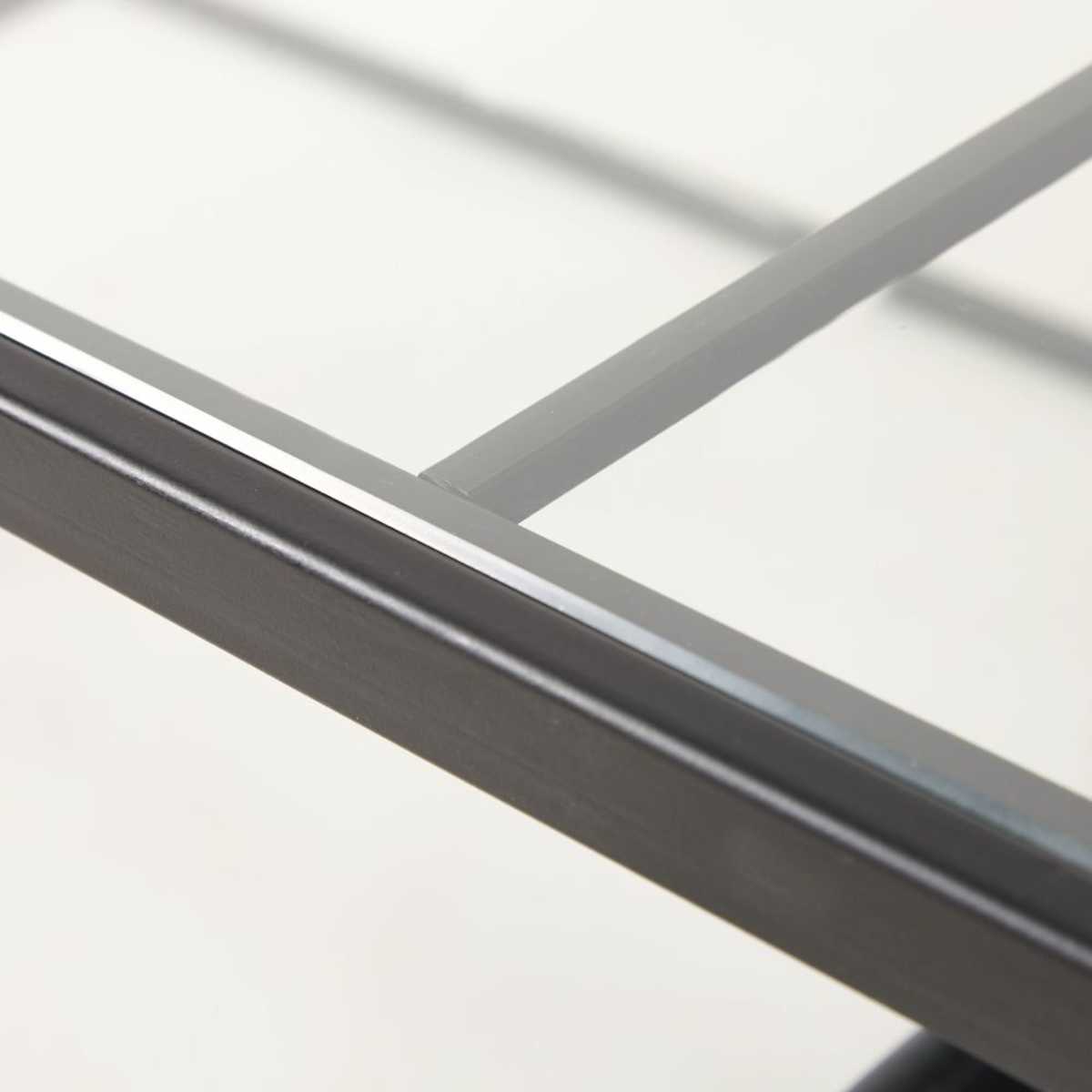 Black Metal and Glass Coffee Table Newspaper – image 3