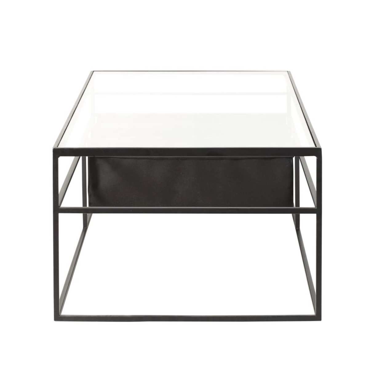 Black Metal and Glass Coffee Table Newspaper – image 5