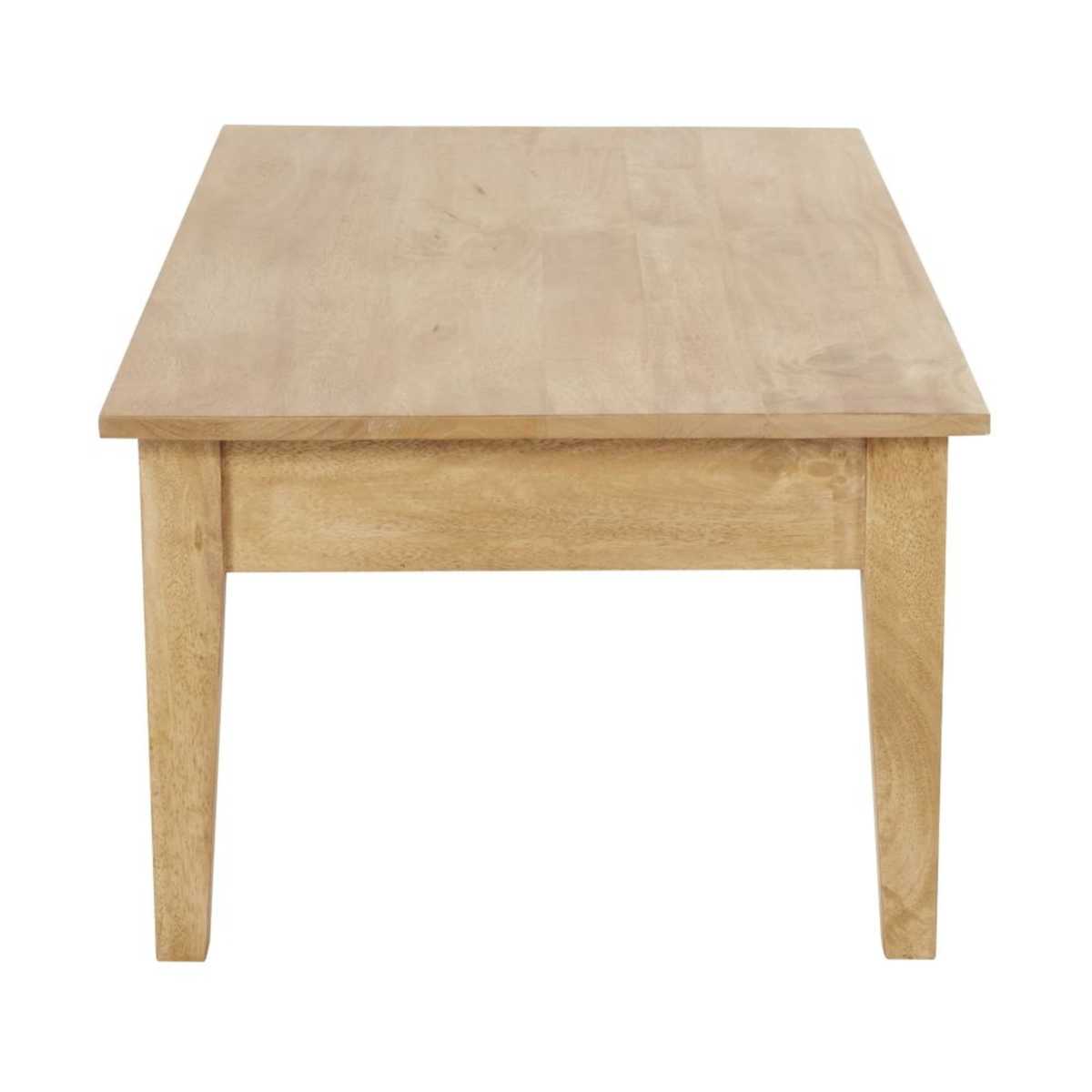 Recycled Mango Wood Coffee Table with 2 Drawers Cezanne – image 2