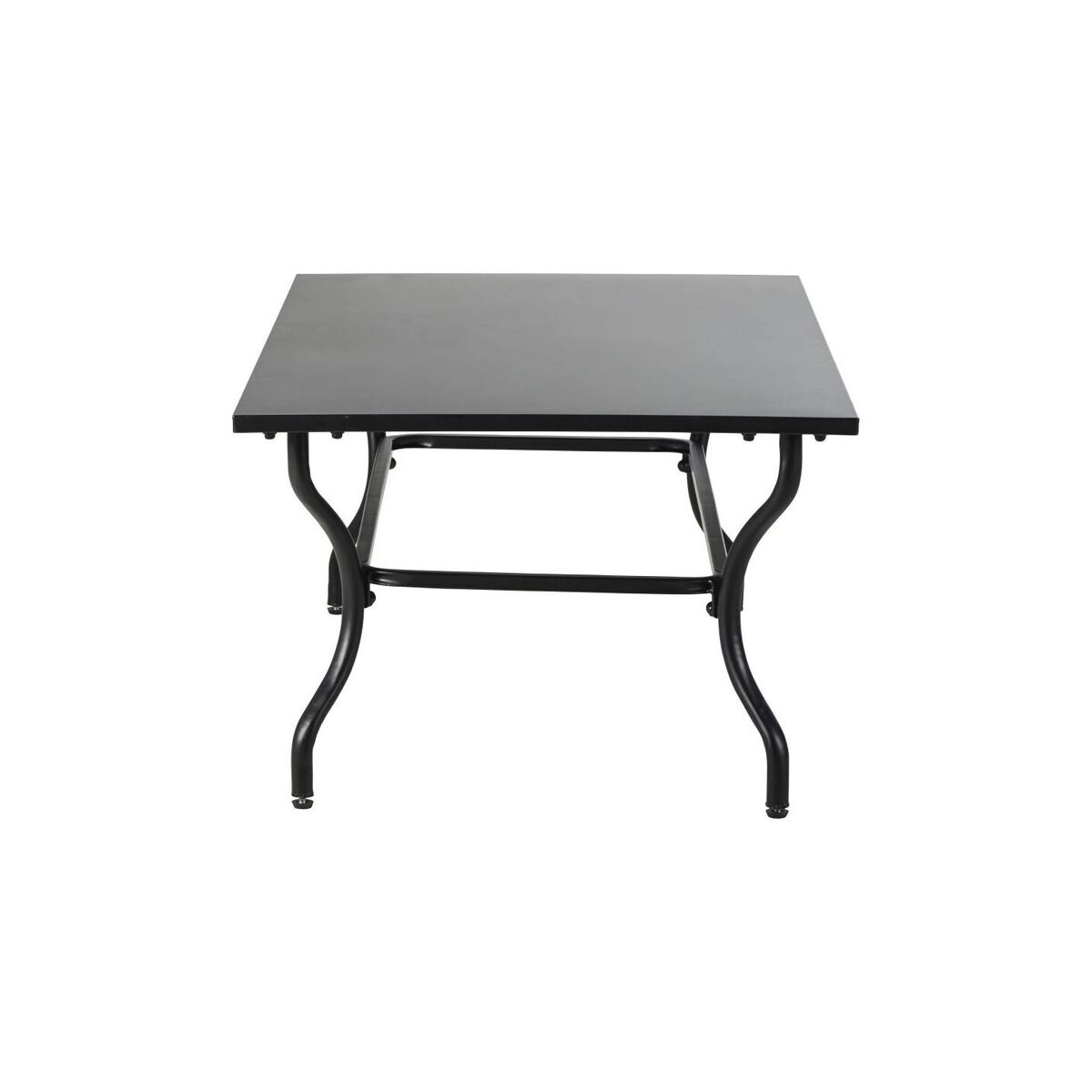 Garden coffee table in black wrought iron and black metal – image 2