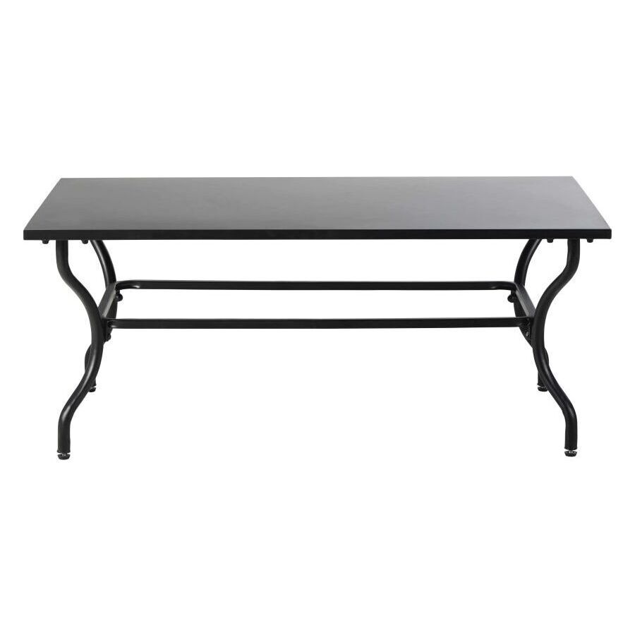 Garden coffee table in black wrought iron and black metal – image 1
