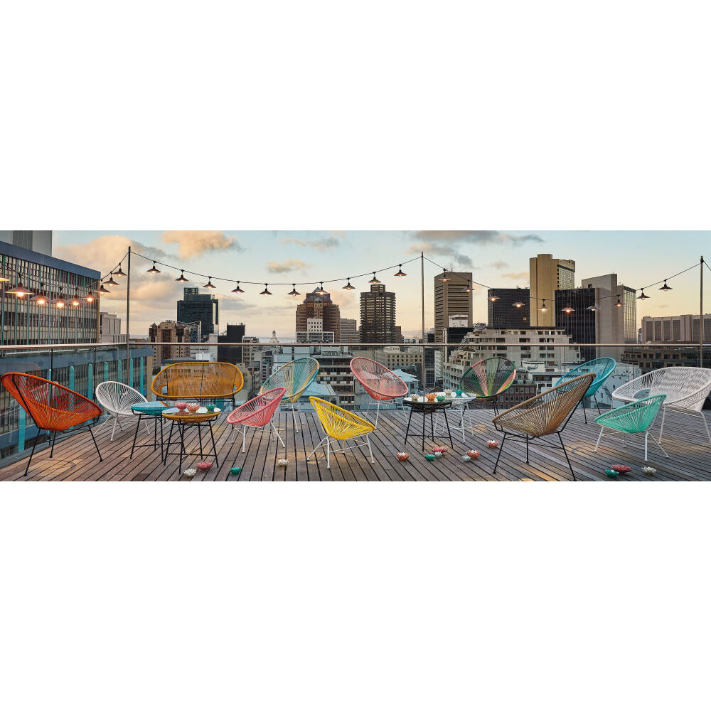 White Resin and Glass Garden Coffee Table – image 6